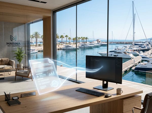 Papierloses Büro in der Marina durch automatisiertes Vertragsmanagement für Dauerlieger und Winterlager.